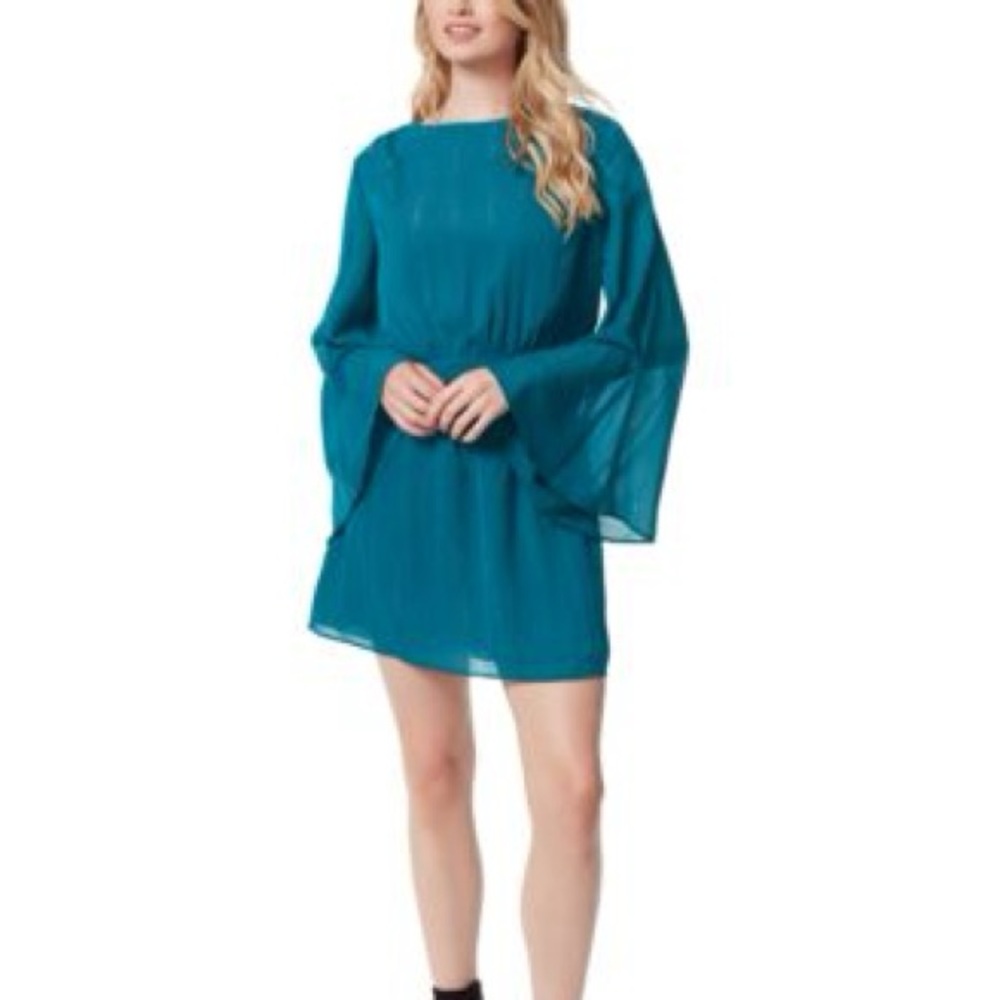 Jessica Simpson Elegant Teal Long Sleeve Dress